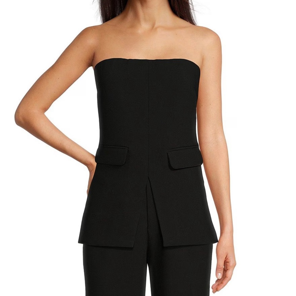 Le' AL.X Coordinating Strapless Pocketed Suit Top